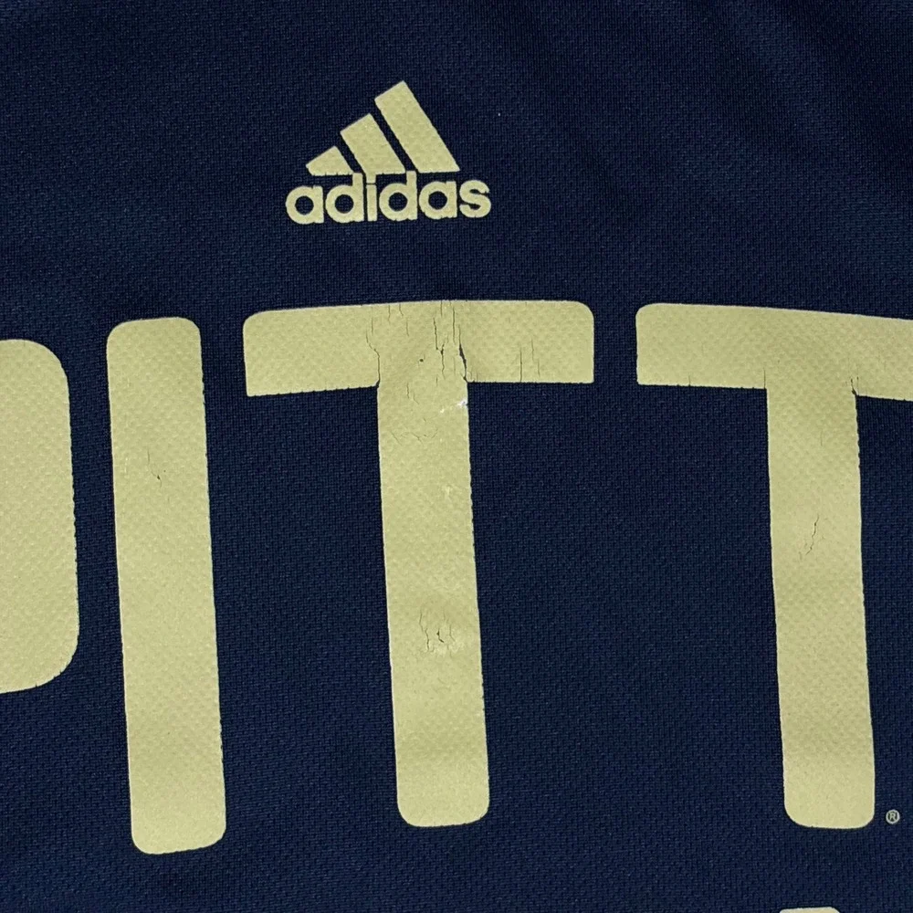 Adidas Pitt Panthers Shirt Mens Large Navy White Short Sleeve Athletic Jersey